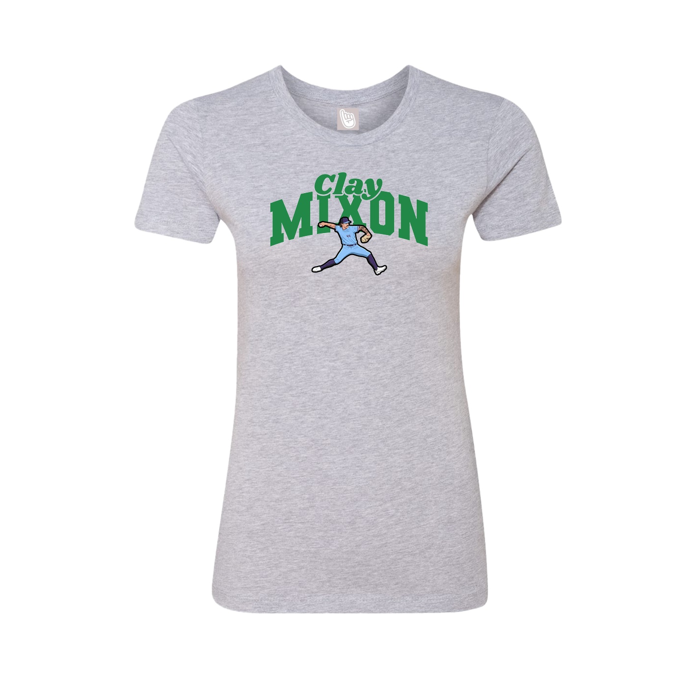 Fitted Women's Tee — Signature Arch in Grey