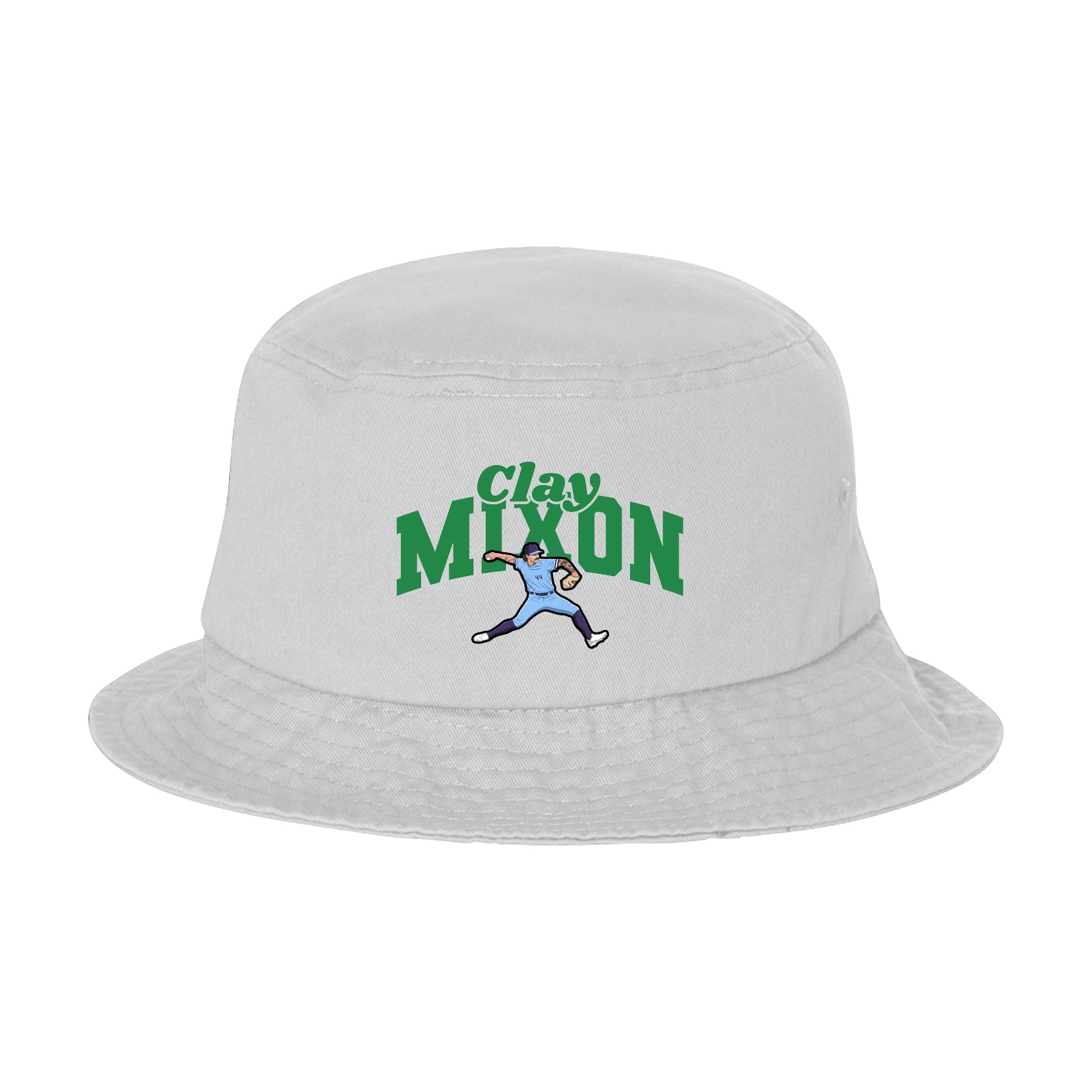 Bucket Cap — Signature Arch in White