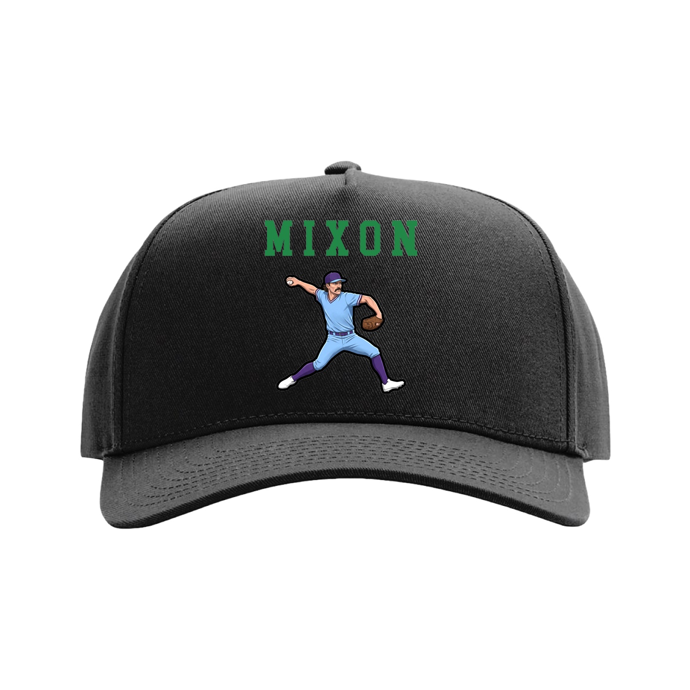 Full Fabric Five-Panel Champ Cap — Shirsey in Black