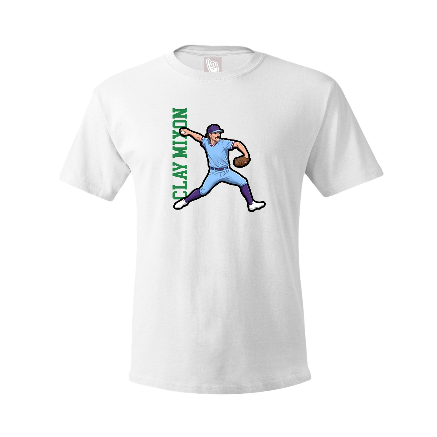 Tee — Name Vertical in White