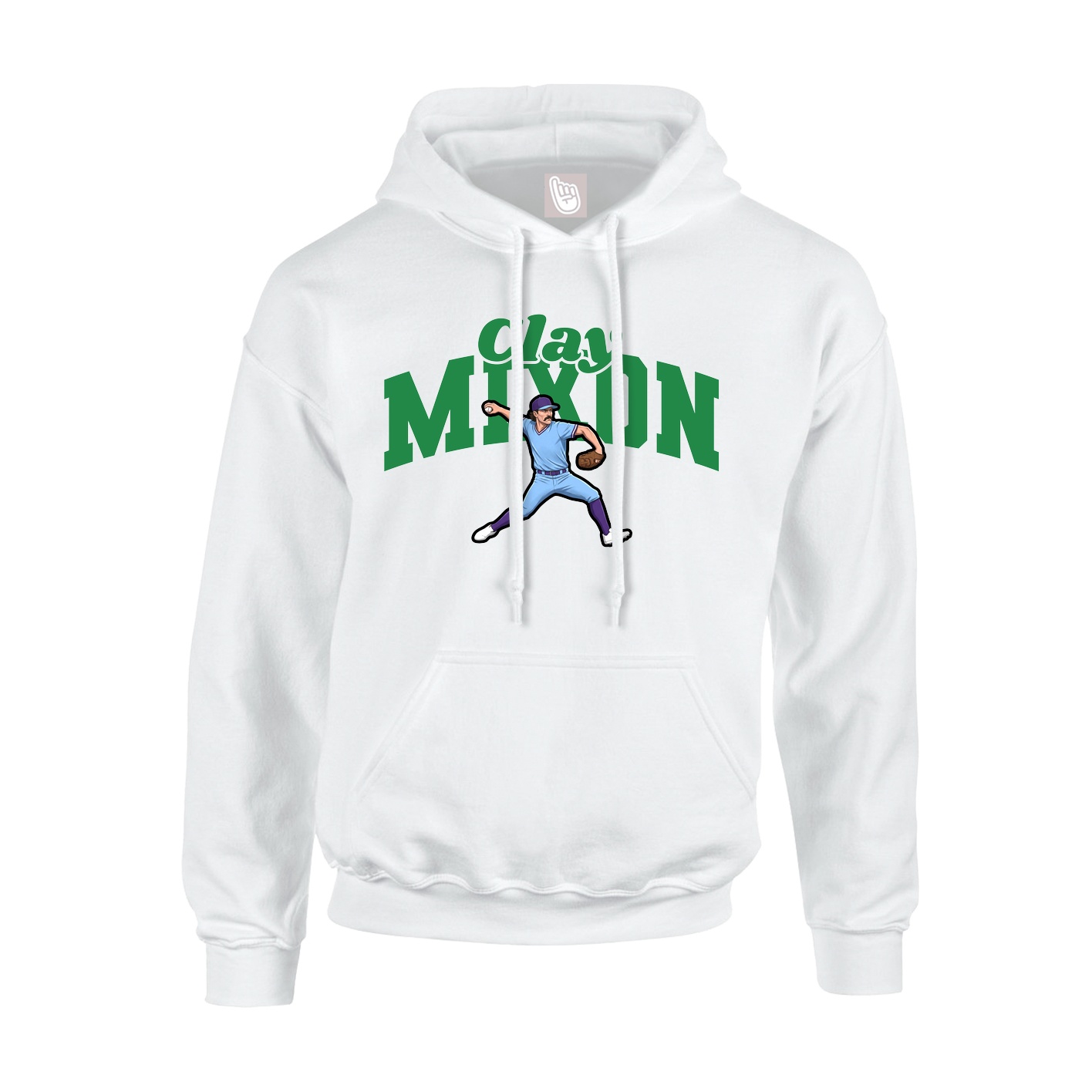 Youth Hoodie — Signature Arch in White