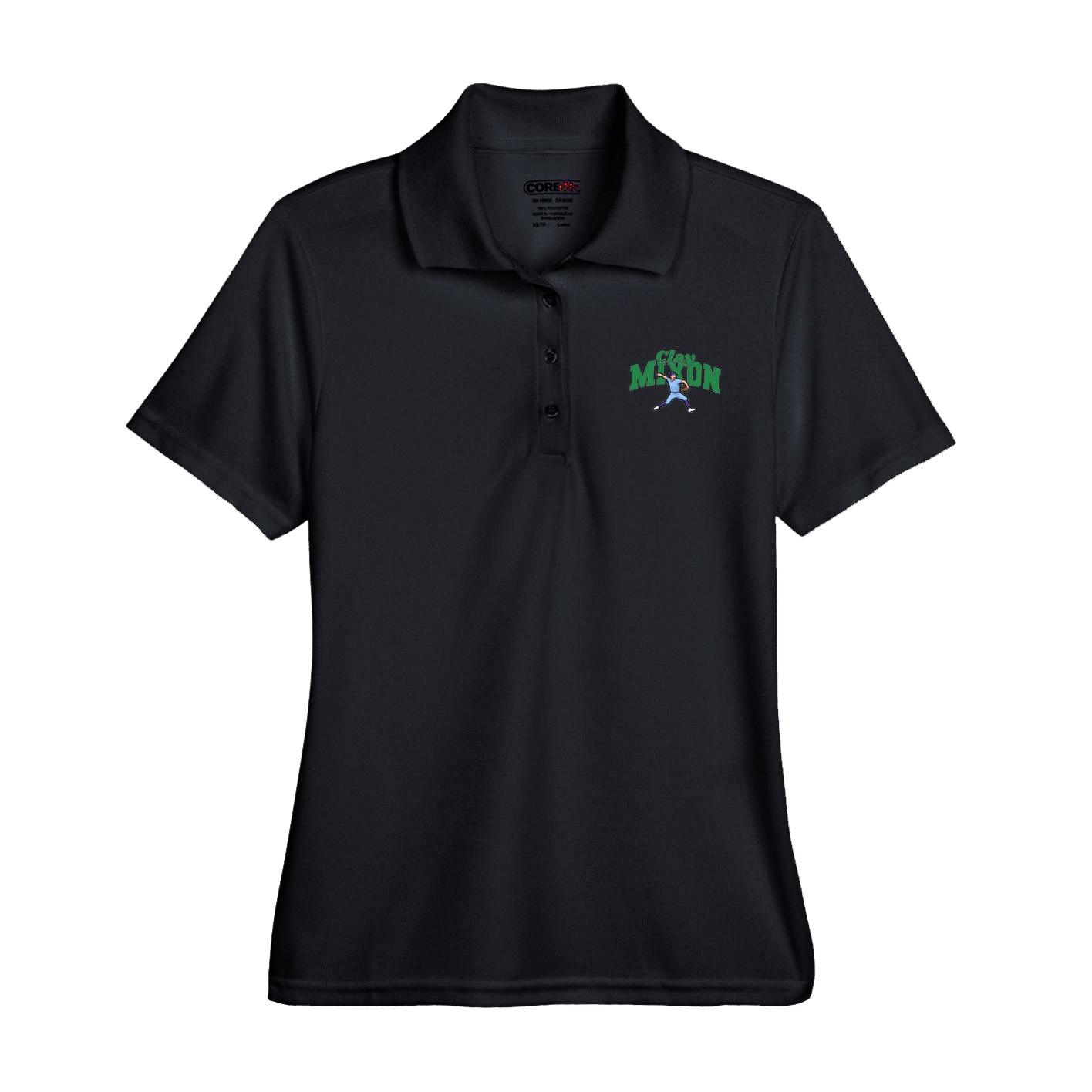 Womens Performance Polo — Signature Arch in Black