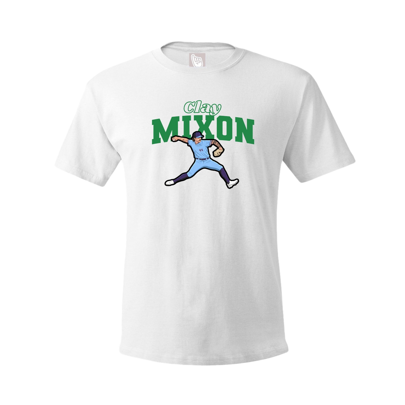 Youth Tee — Name Arch in White