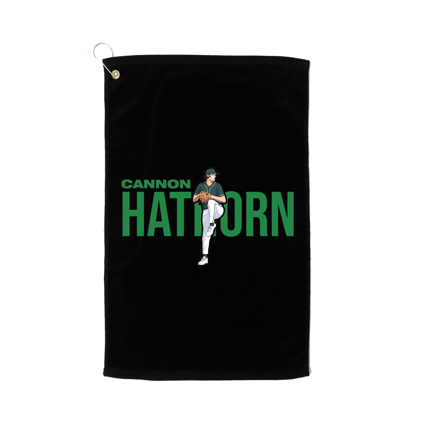 Golf Towel — Player Name in Black