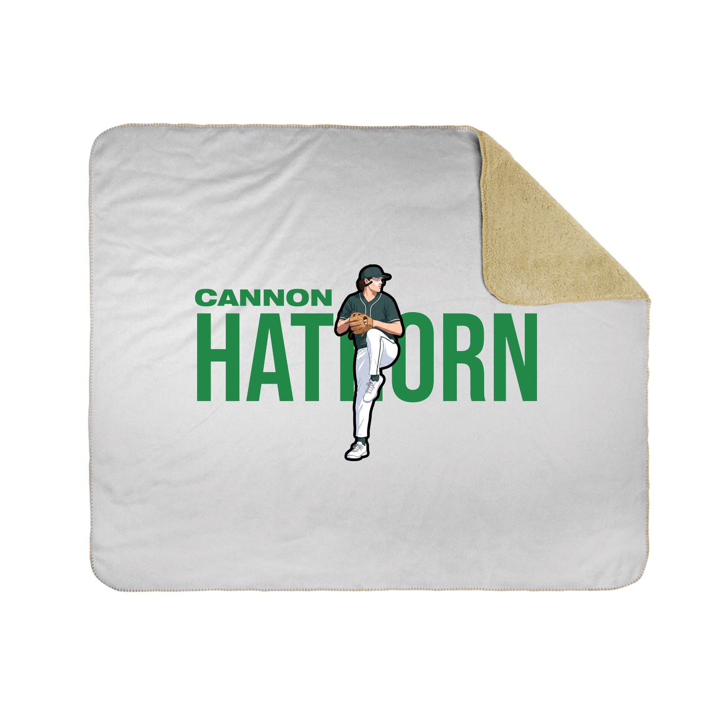 Throw Blanket — Player Name in White
