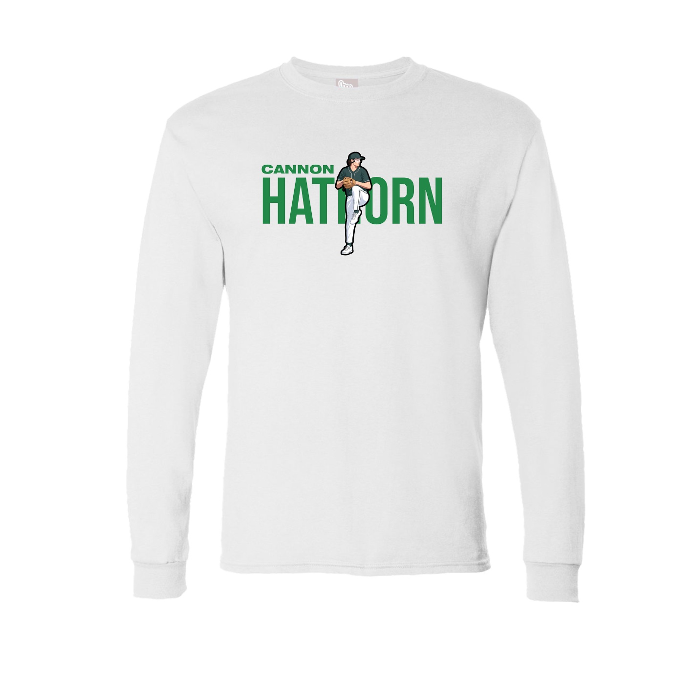 Long Sleeve Tee — Player Name in White