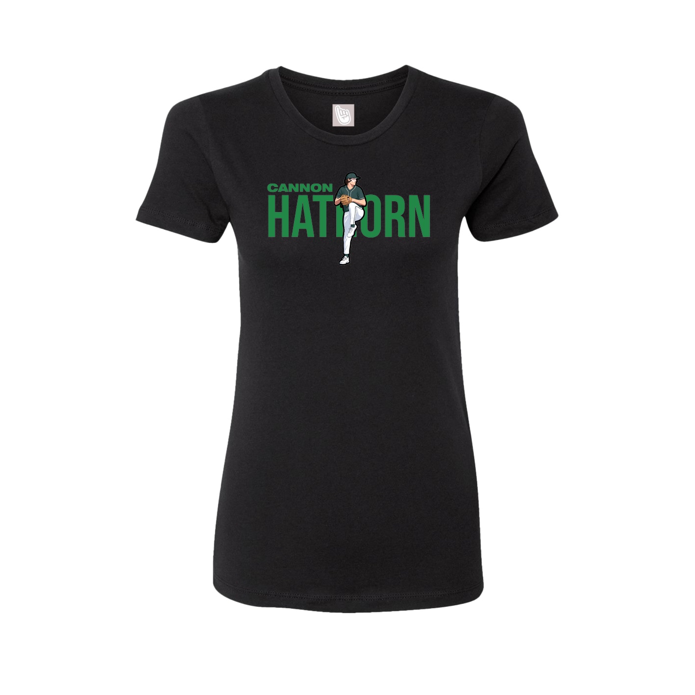 Fitted Women's Tee — Player Name in Black
