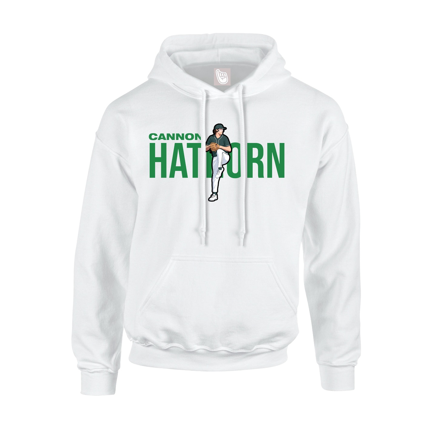 Youth Hoodie — Player Name in White