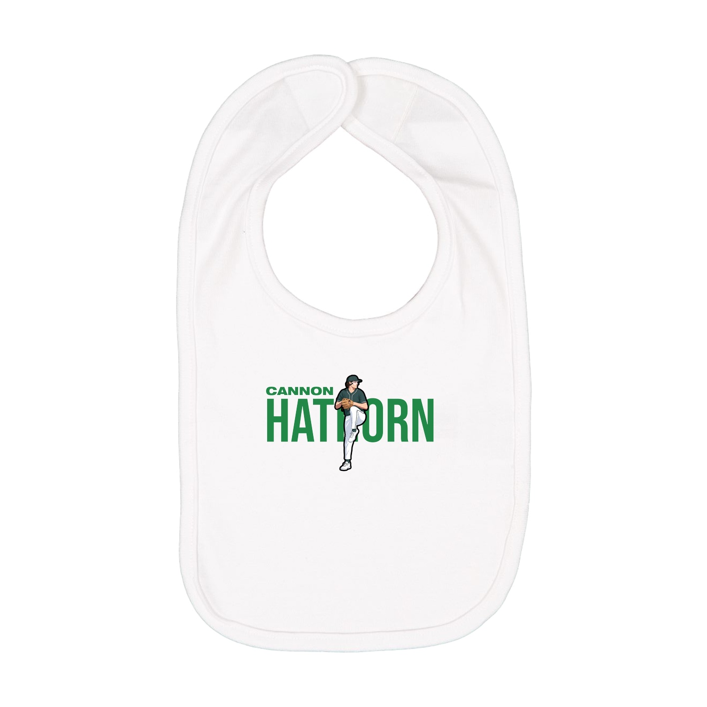 Infant Bib — Player Name in White
