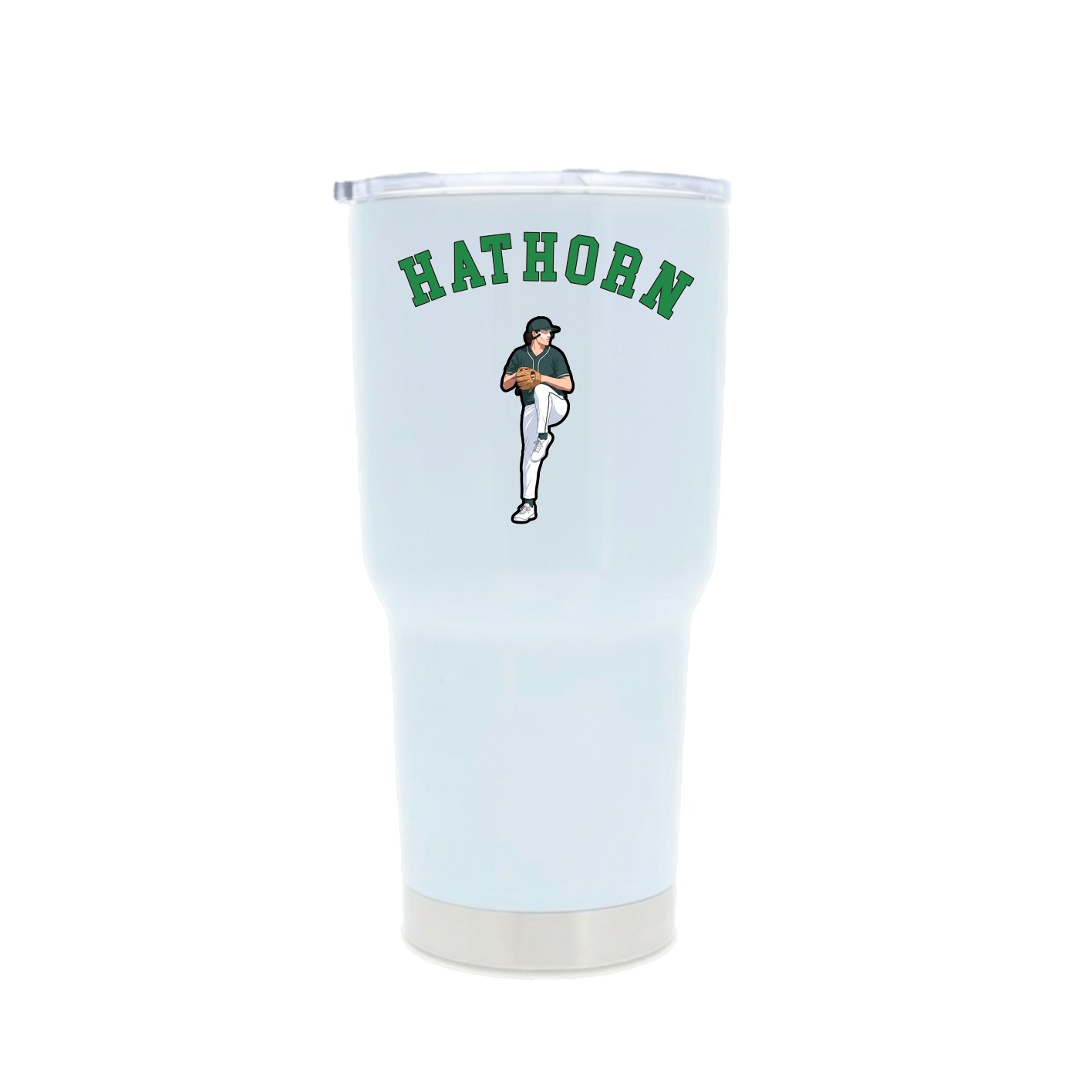 30oz Stainless Steel Tumbler — Shirsey Arch in White