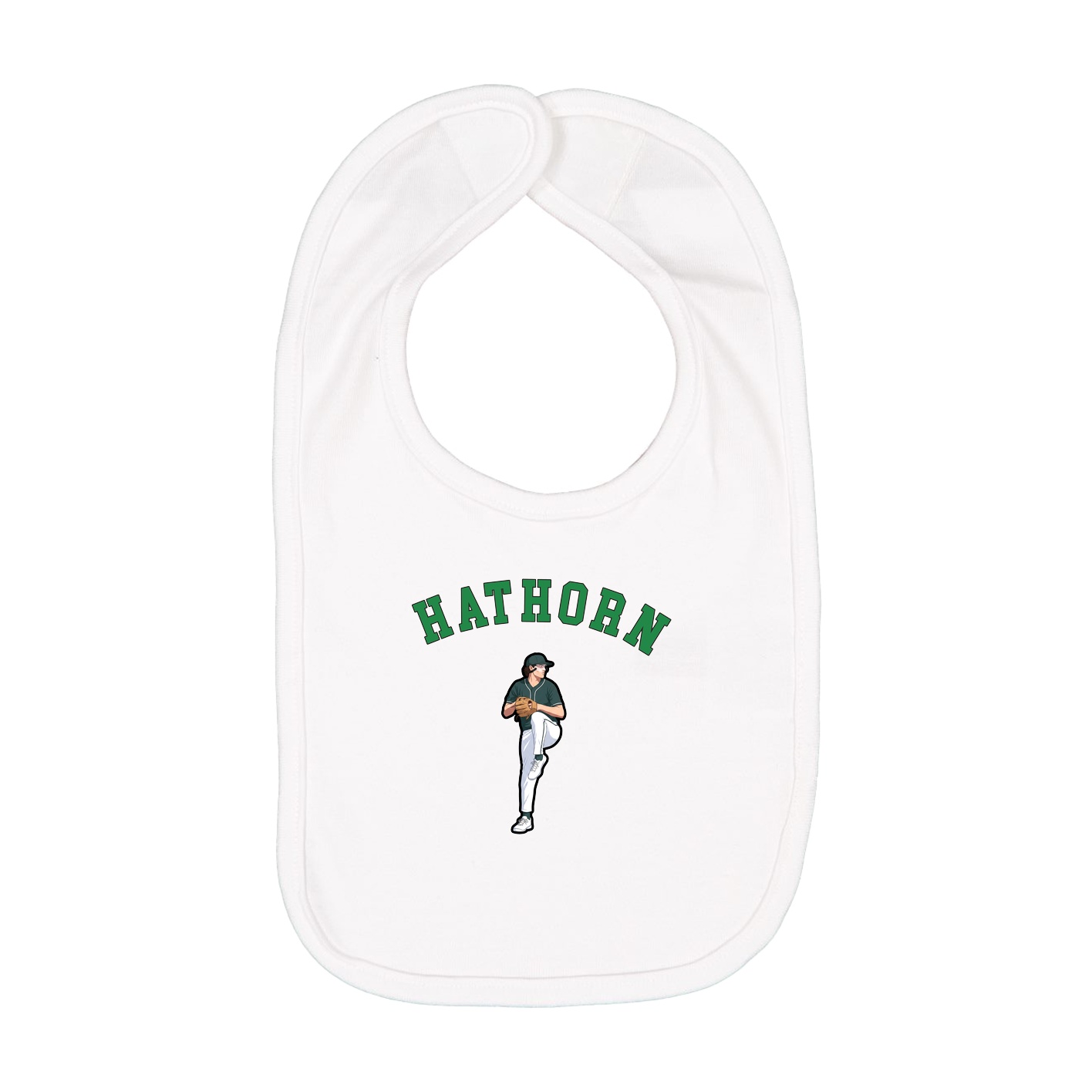 Infant Bib — Shirsey Arch in White