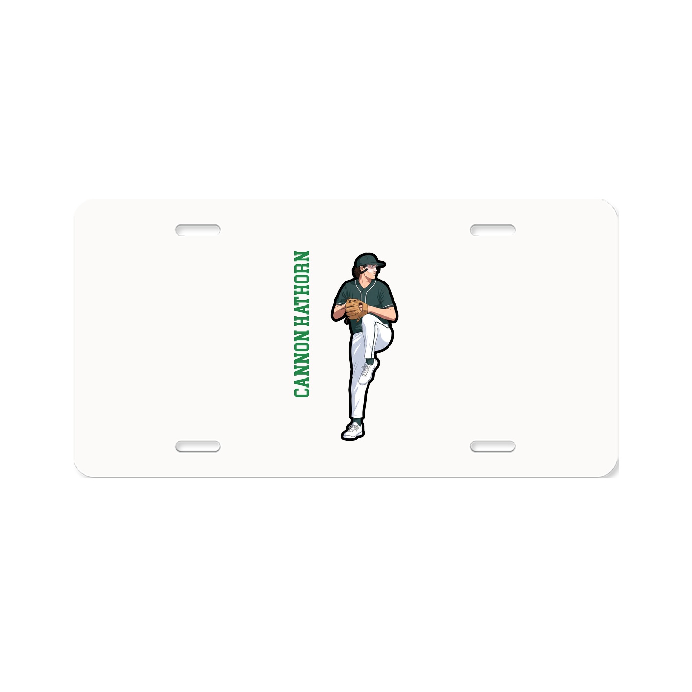 License Plate — Name Vertical in Classic