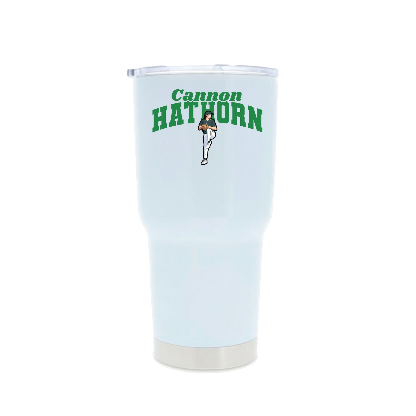 30oz Stainless Steel Tumbler — Signature Arch in White