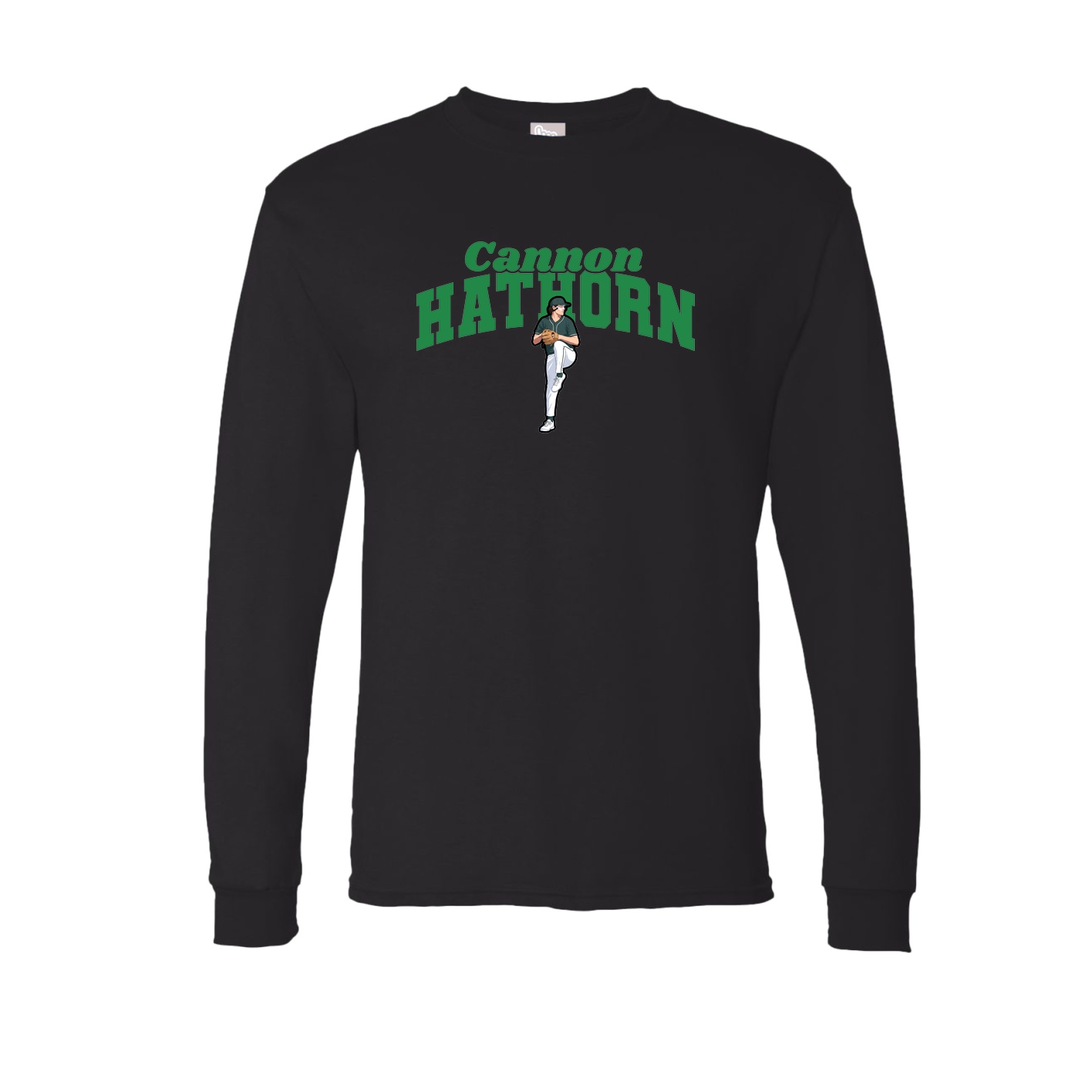 Long Sleeve Tee — Signature Arch in Black