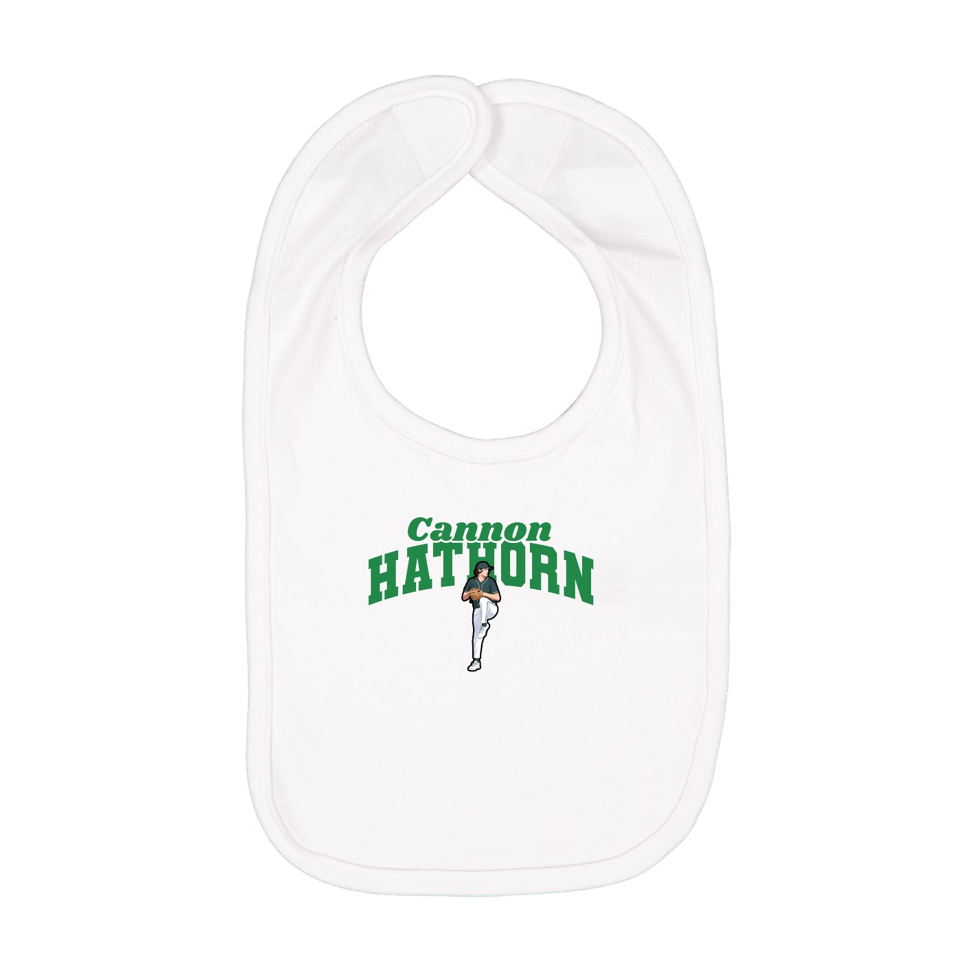 Infant Bib — Signature Arch in White