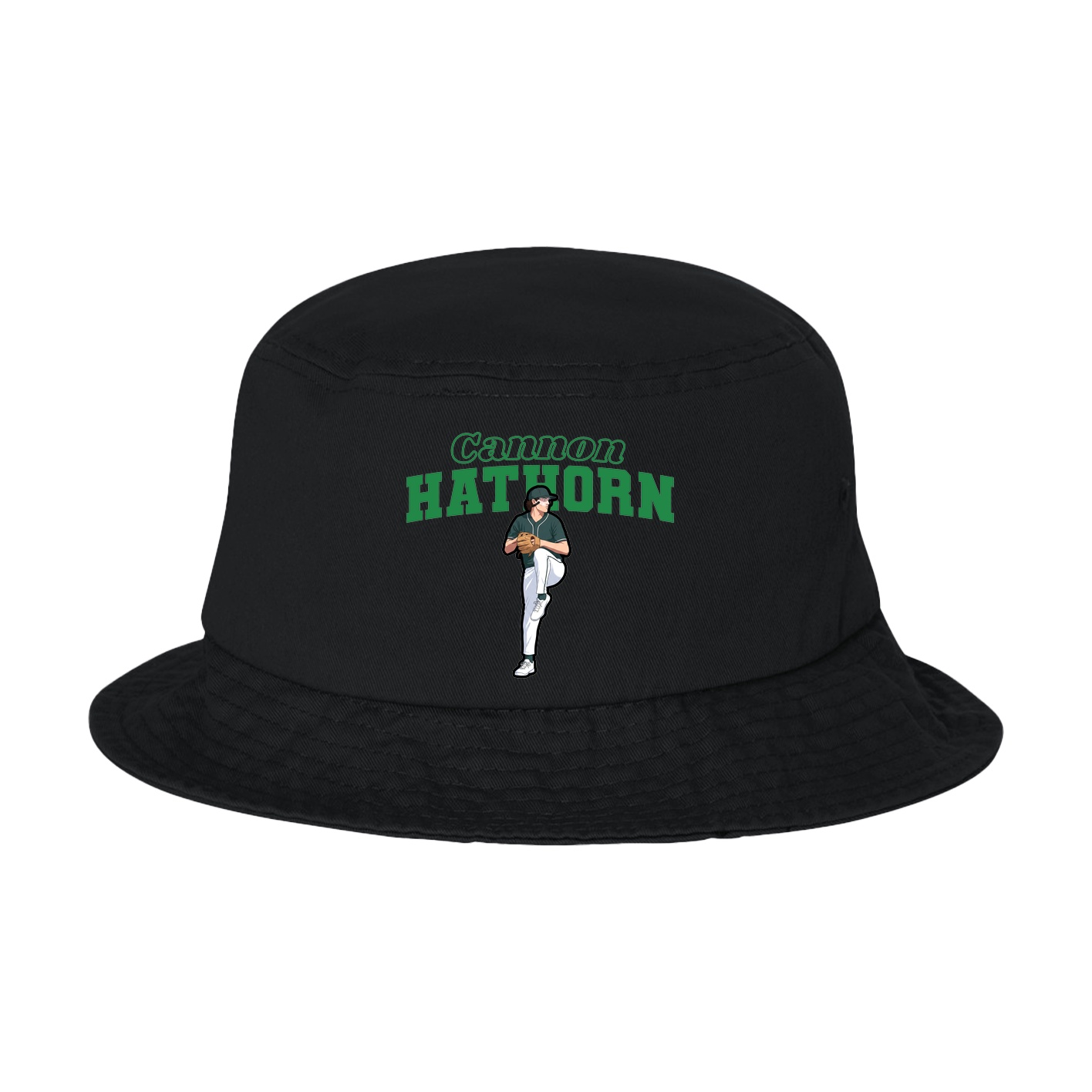 Bucket Cap — Name Arch in Black