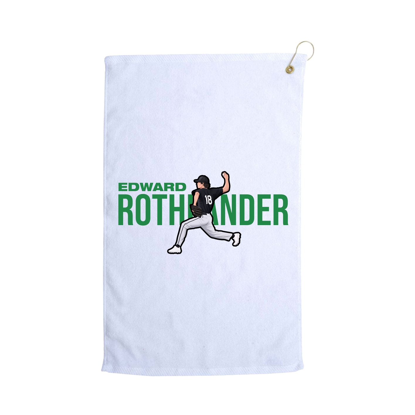 Golf Towel — Player Name in White