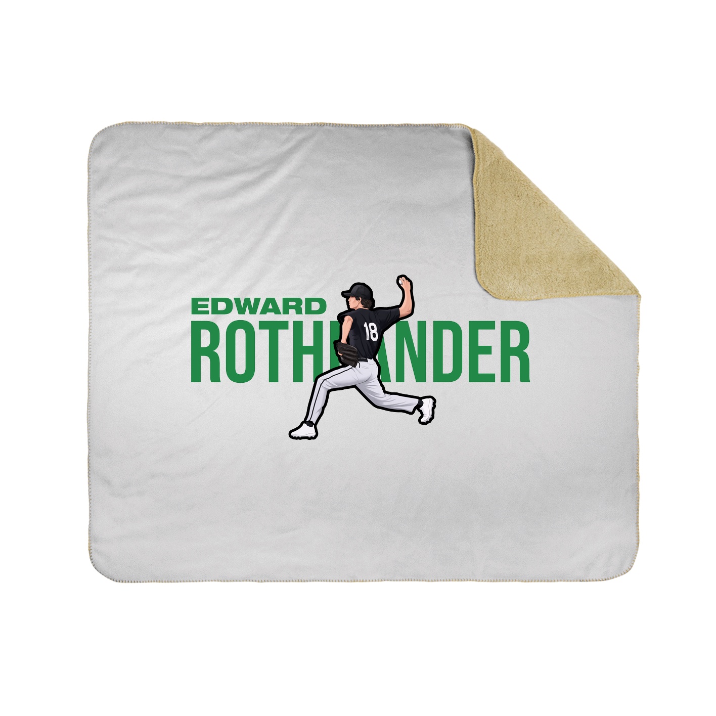 Throw Blanket — Player Name in White