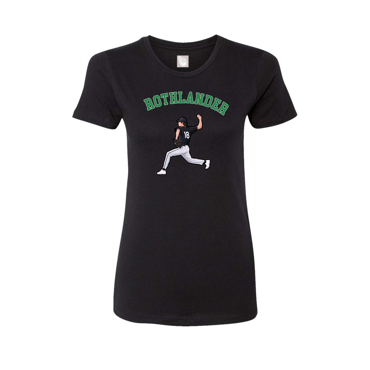 Fitted Women's Tee — Shirsey Arch in Black