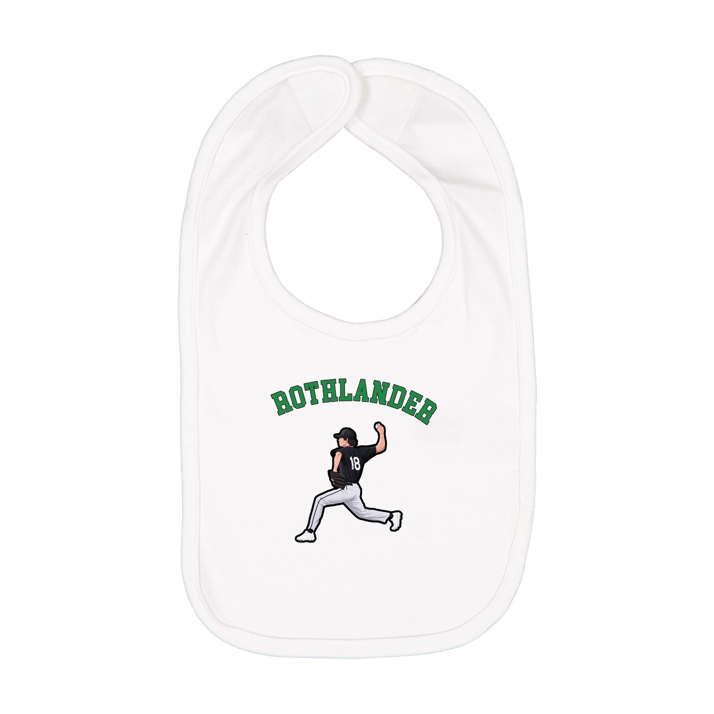 Infant Bib — Shirsey Arch in White