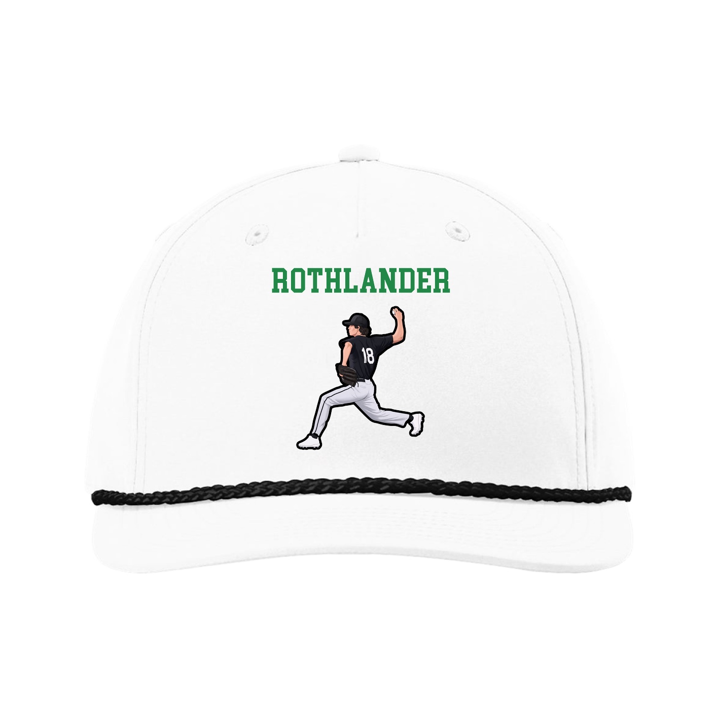 Five-Panel Classic Rope Cap — Shirsey in White