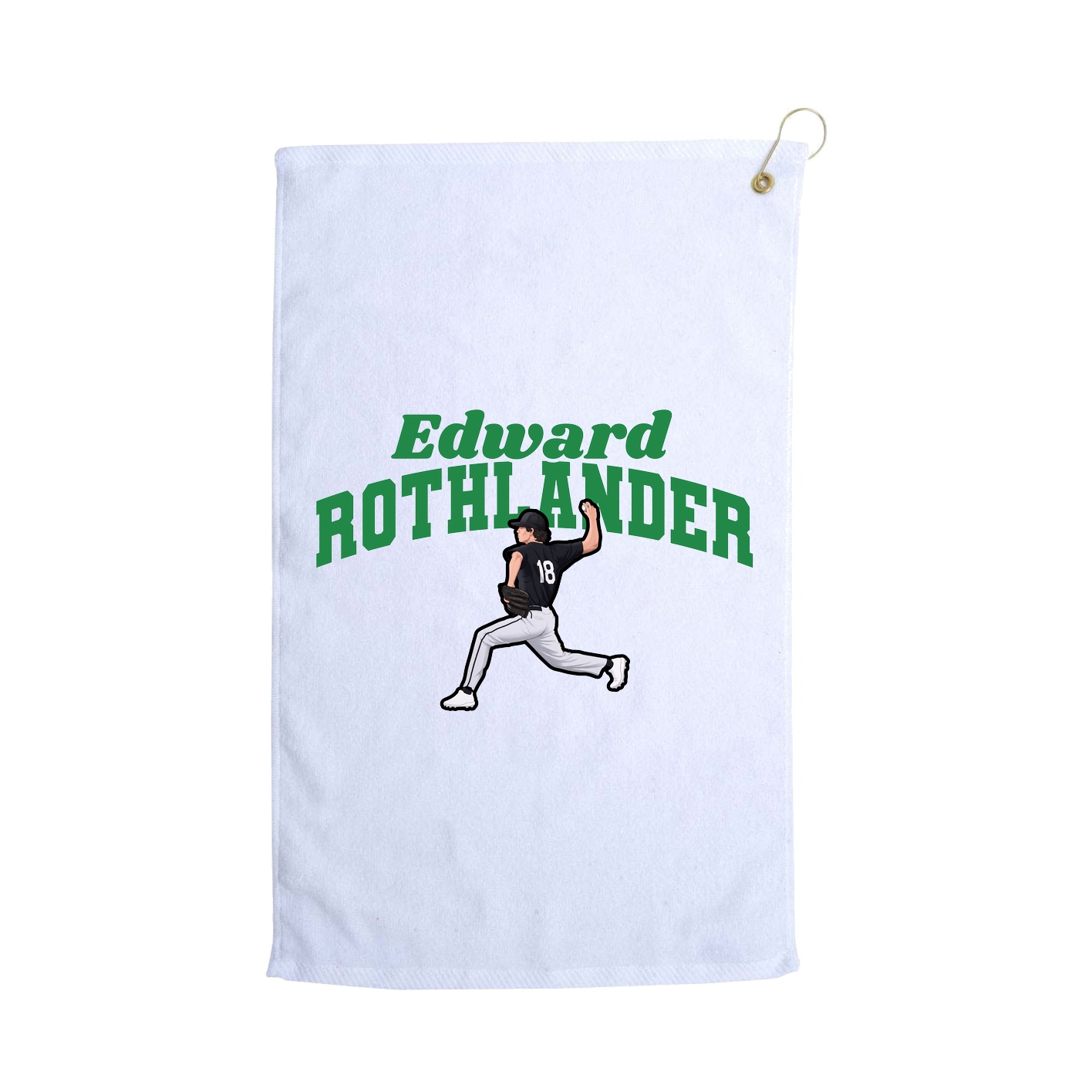 Golf Towel — Signature Arch in White