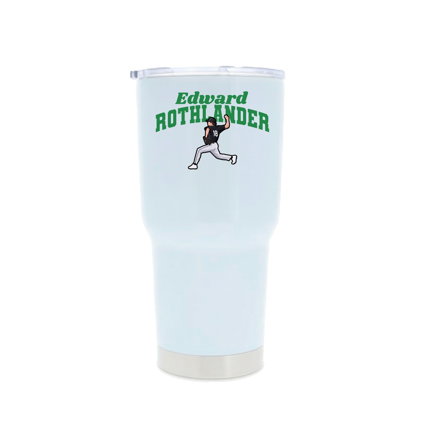 30oz Stainless Steel Tumbler — Signature Arch in White