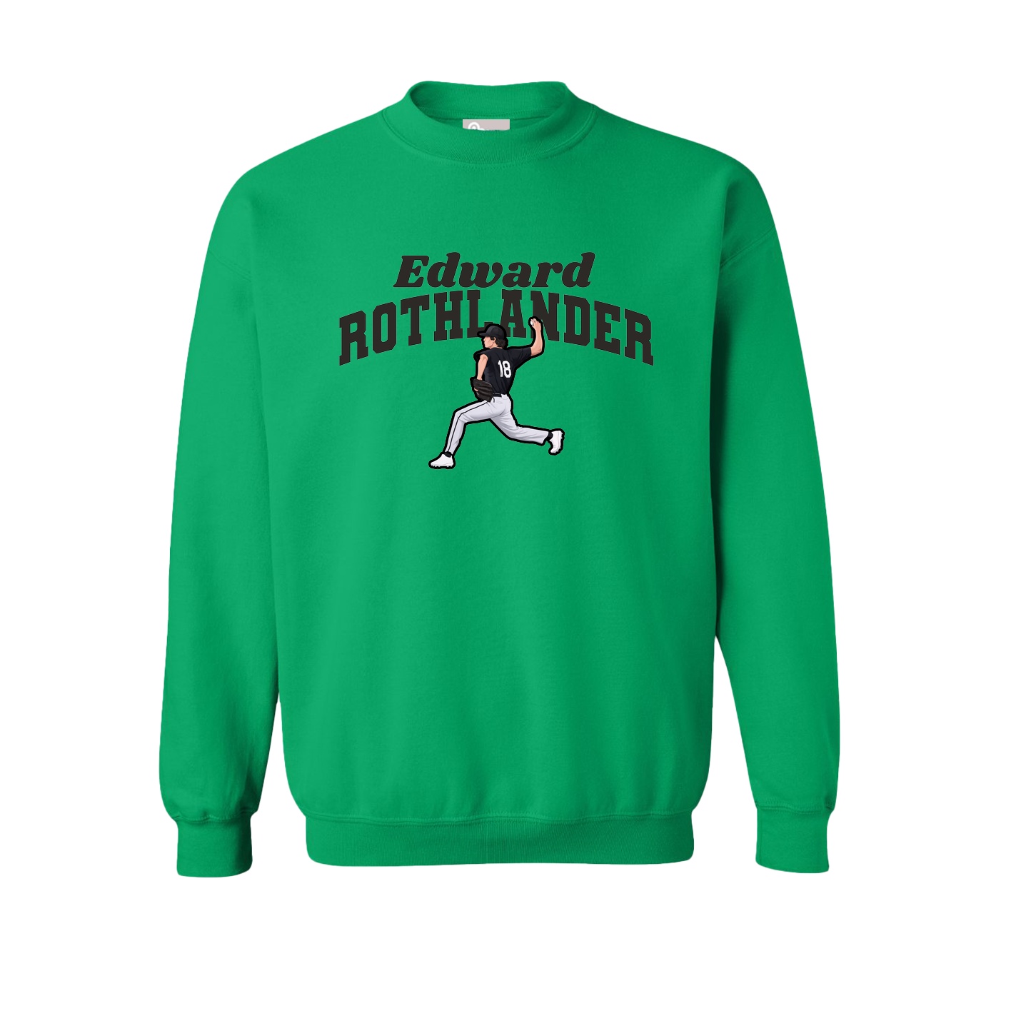 Fleece Crew — Signature Arch in Green