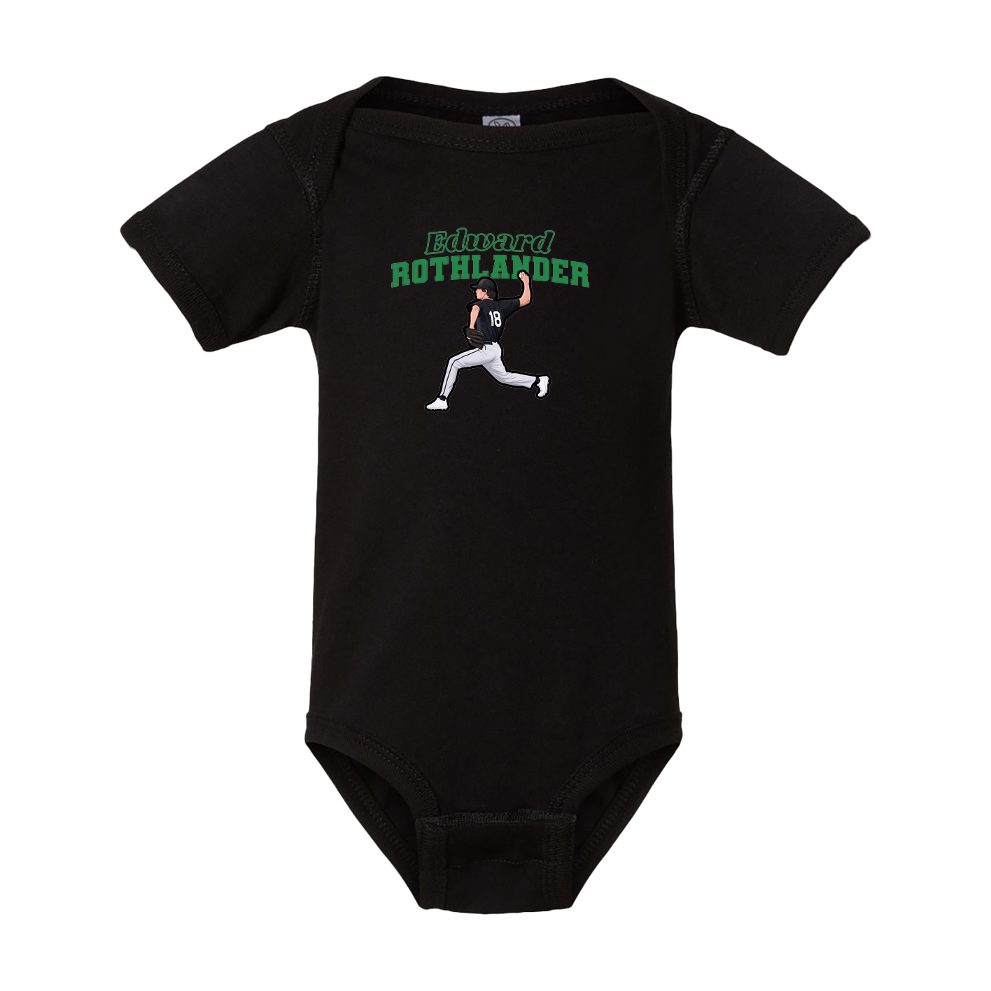 Baby Onesie — Name Arch in Black