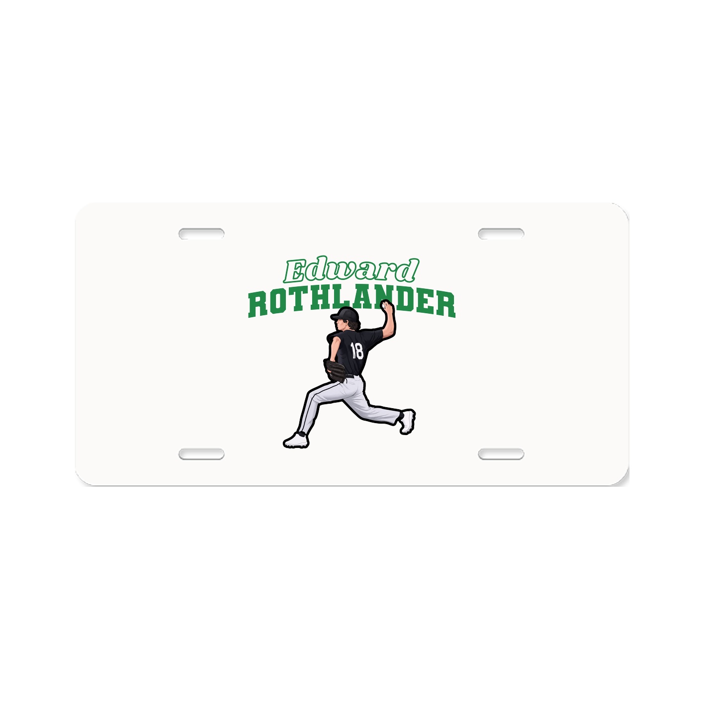 License Plate — Name Arch in Classic