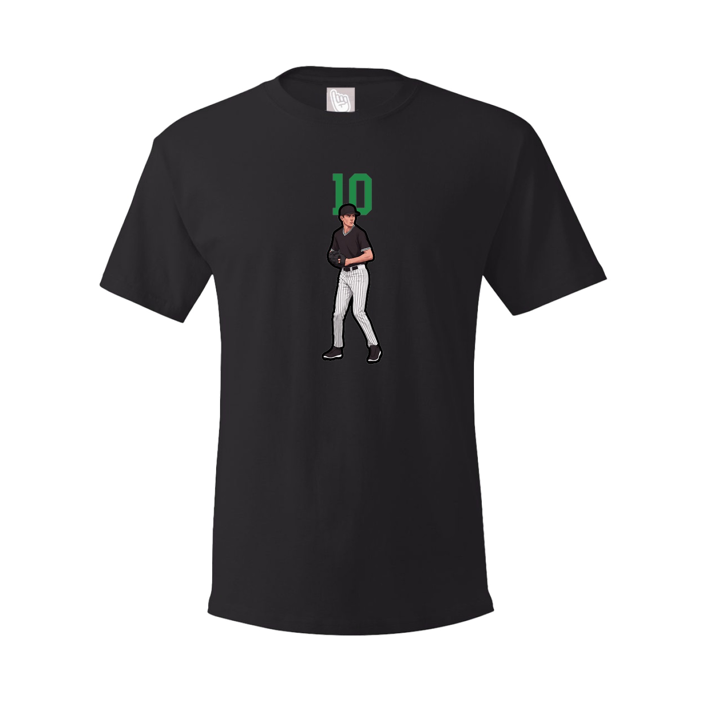 Youth Tee — Number Top in Black