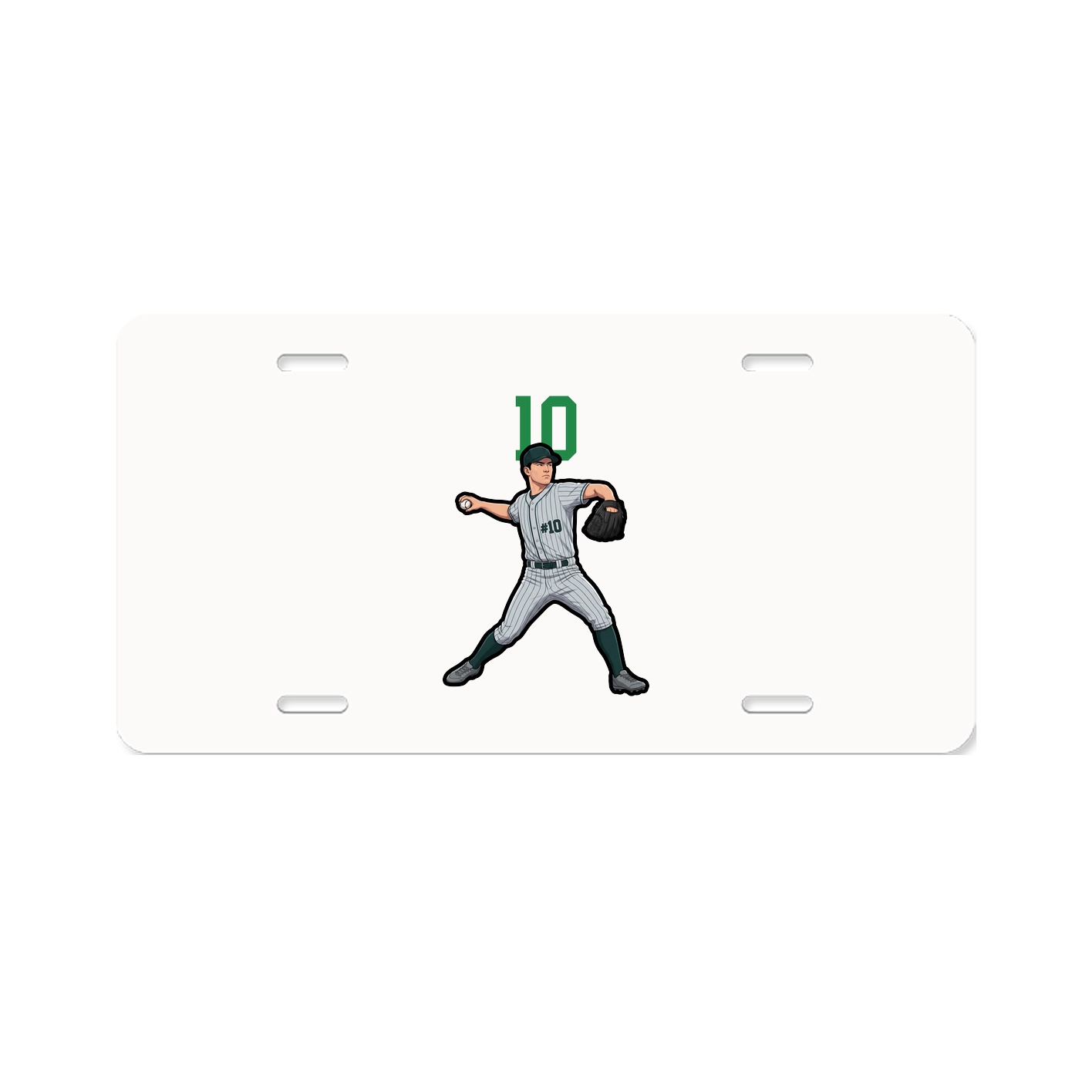 License Plate — Number Top in Classic