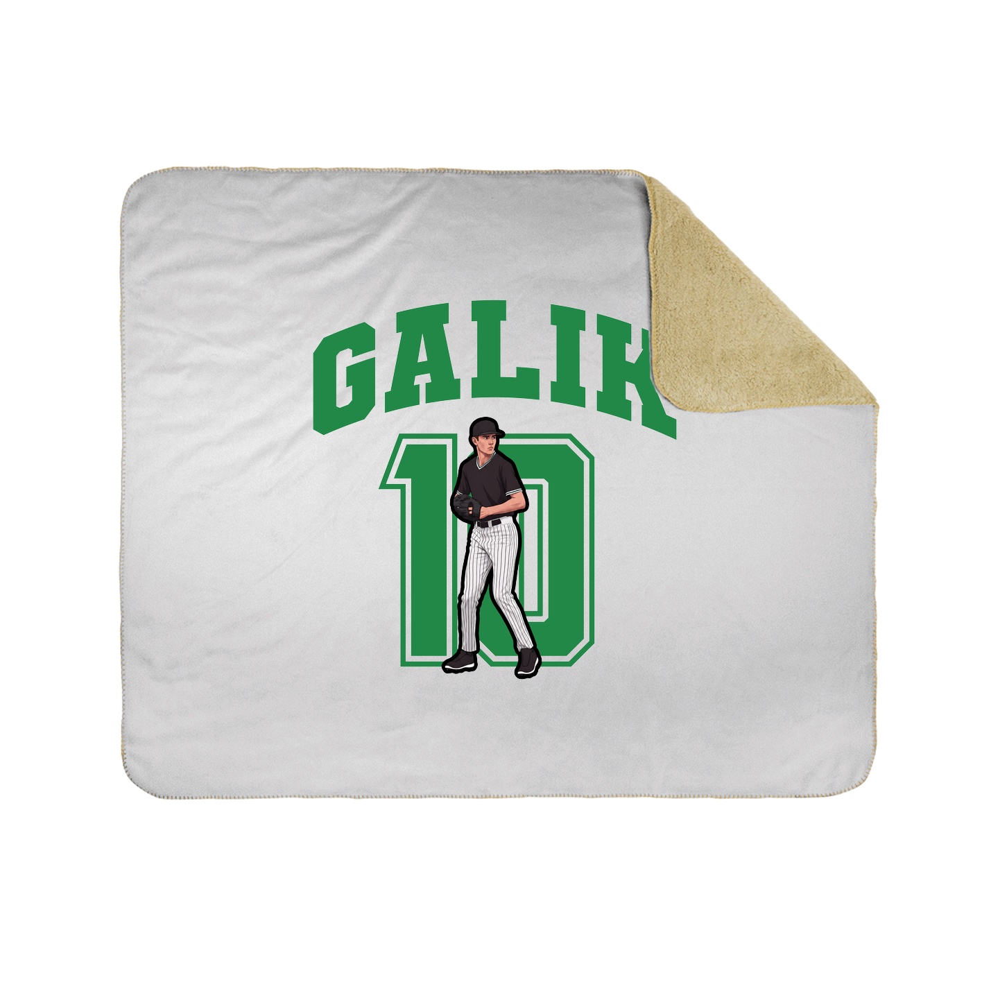 Throw Blanket — Number in White