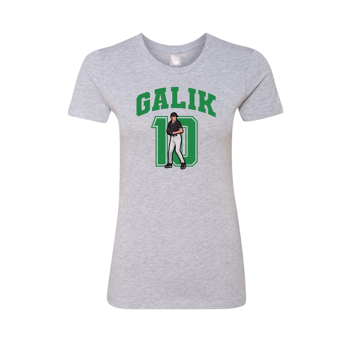 Fitted Women's Tee — Number in Grey
