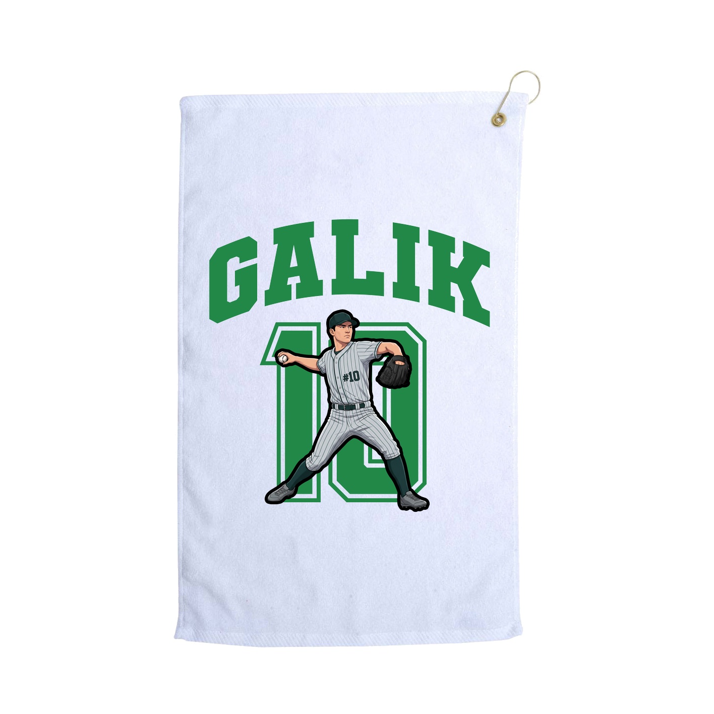 Golf Towel — Number in White