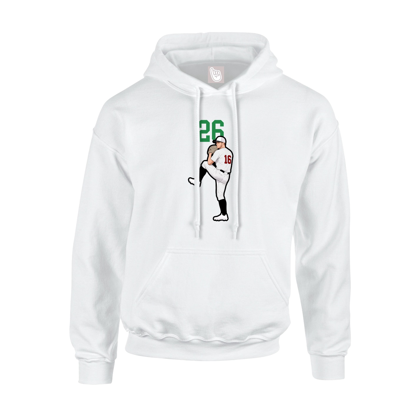 Hoodie — Number Top in White
