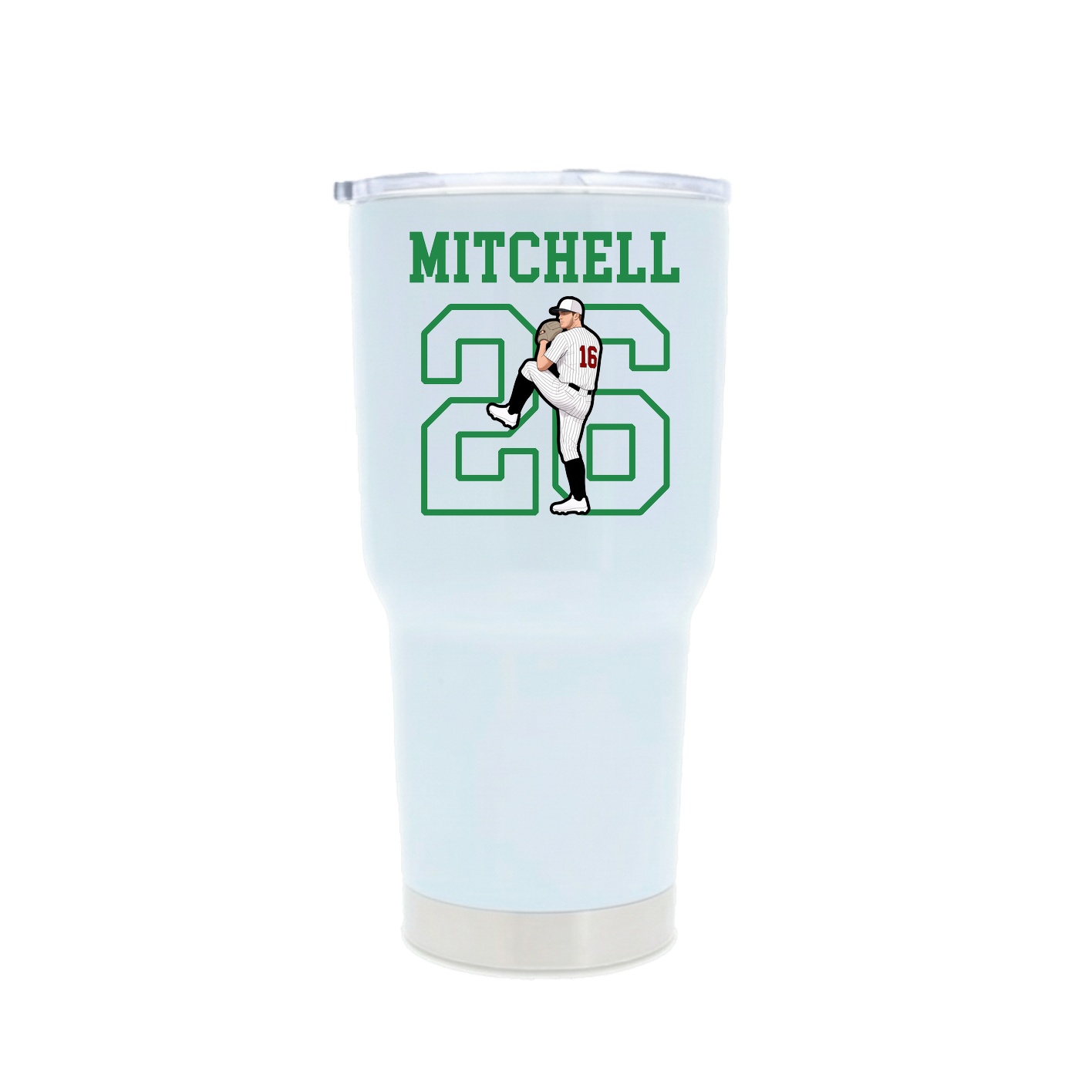 30oz Stainless Steel Tumbler — Shirsey in White