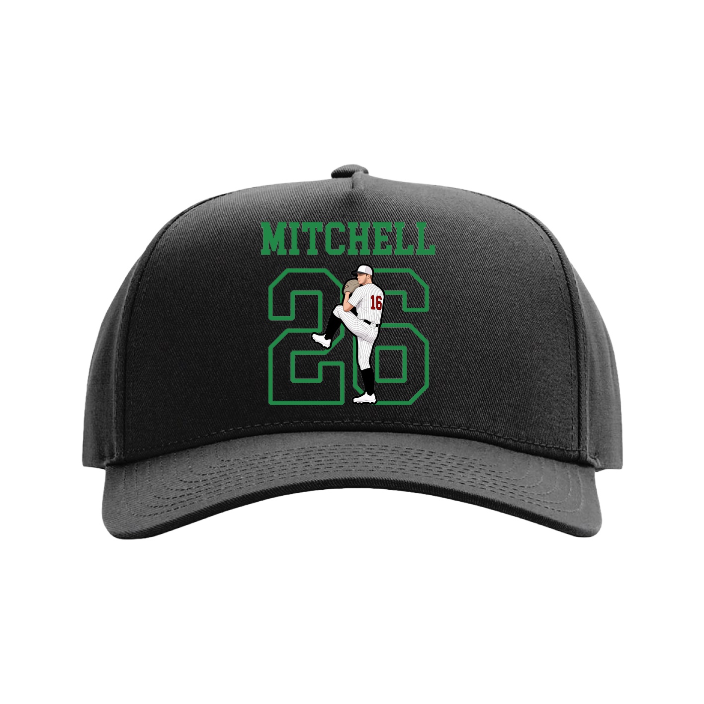 Full Fabric Five-Panel Champ Cap — Shirsey in Black