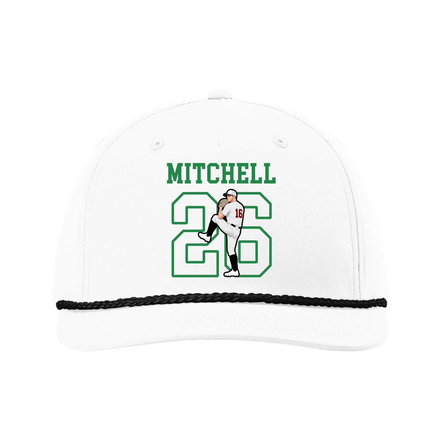 Five-Panel Classic Rope Cap — Shirsey in White