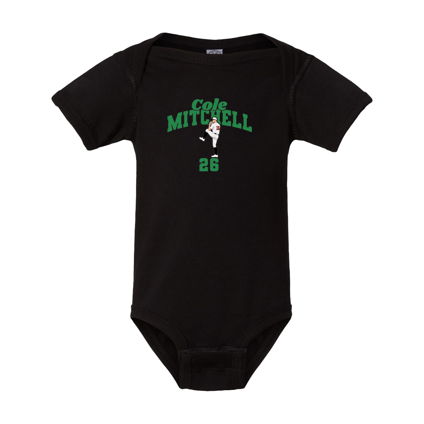 Baby Onesie — Signature Arch in Black
