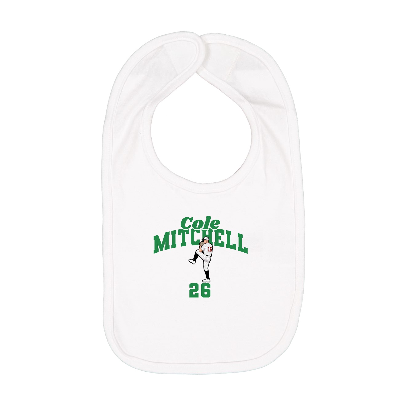 Infant Bib — Signature Arch in White