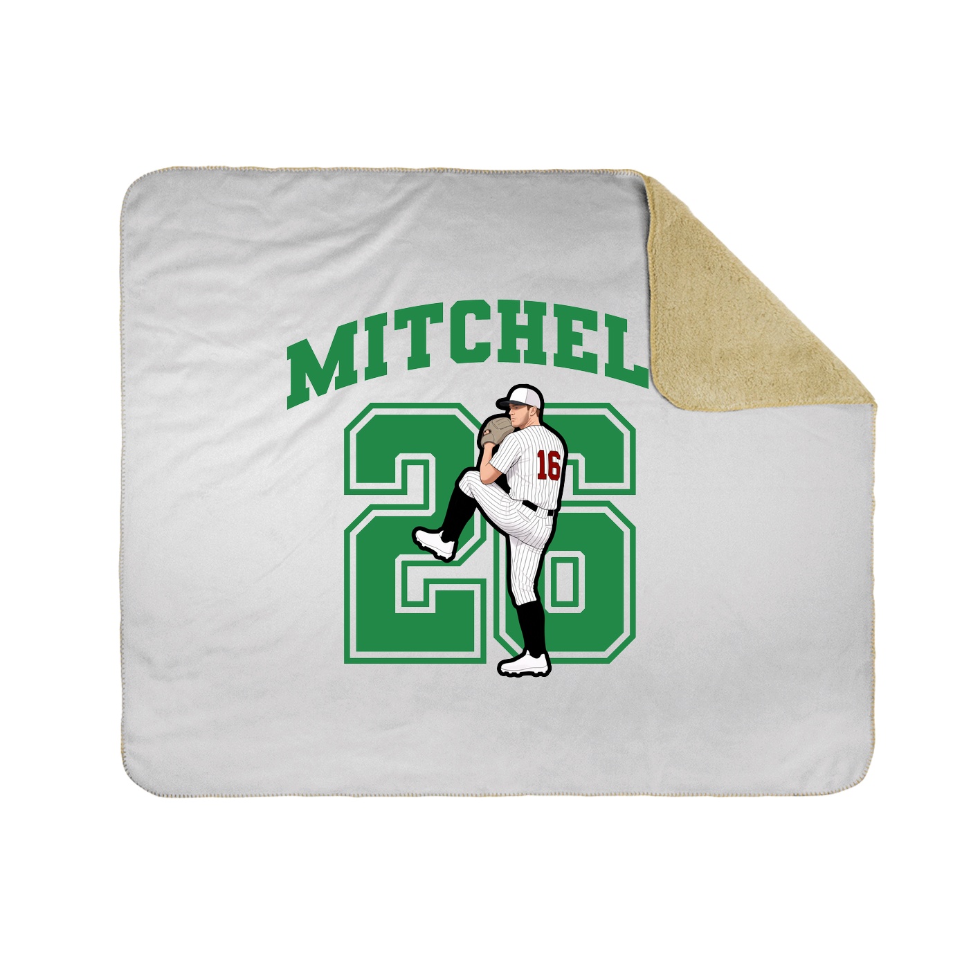 Throw Blanket — Number in White