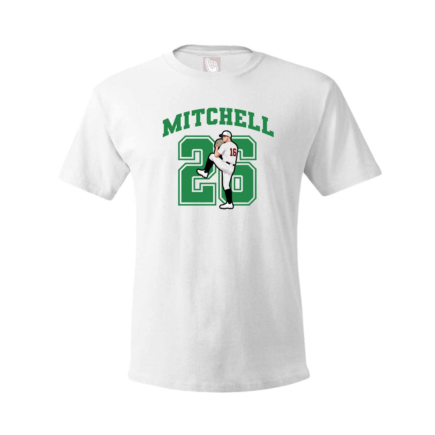 Youth Tee — Number in White