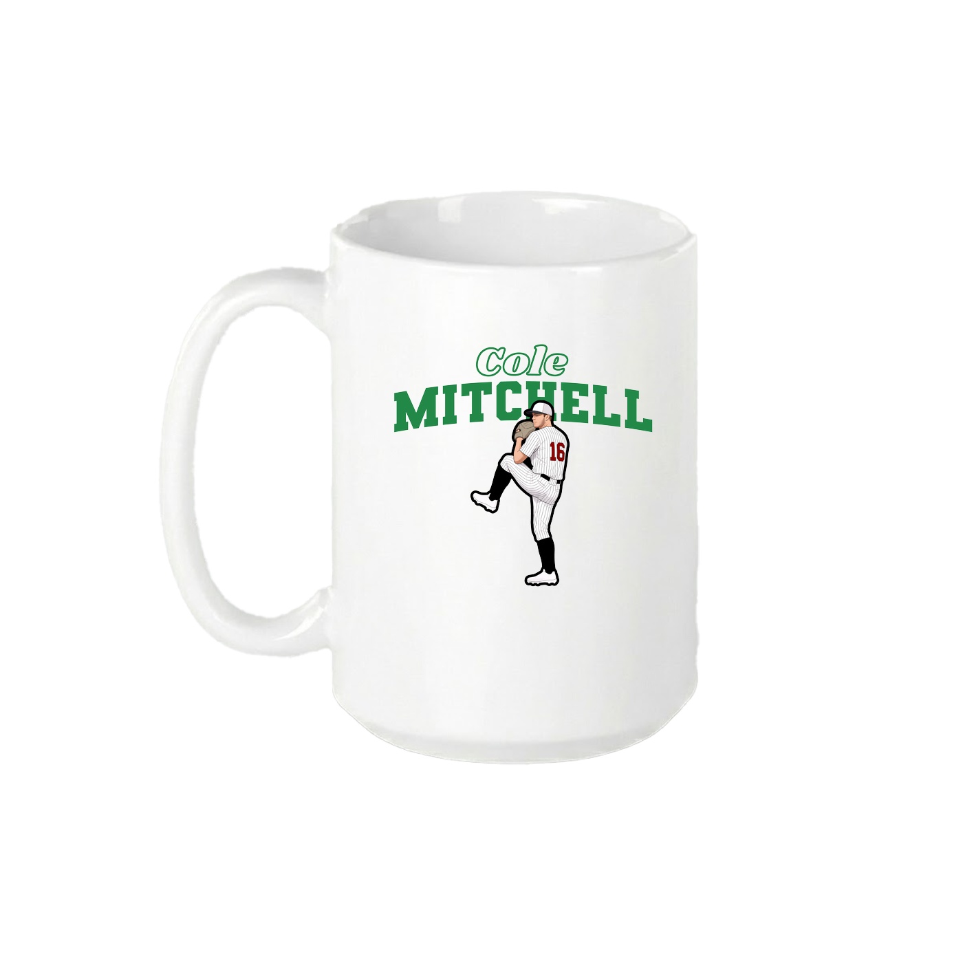 15oz Coffee Mug — Name Arch in White