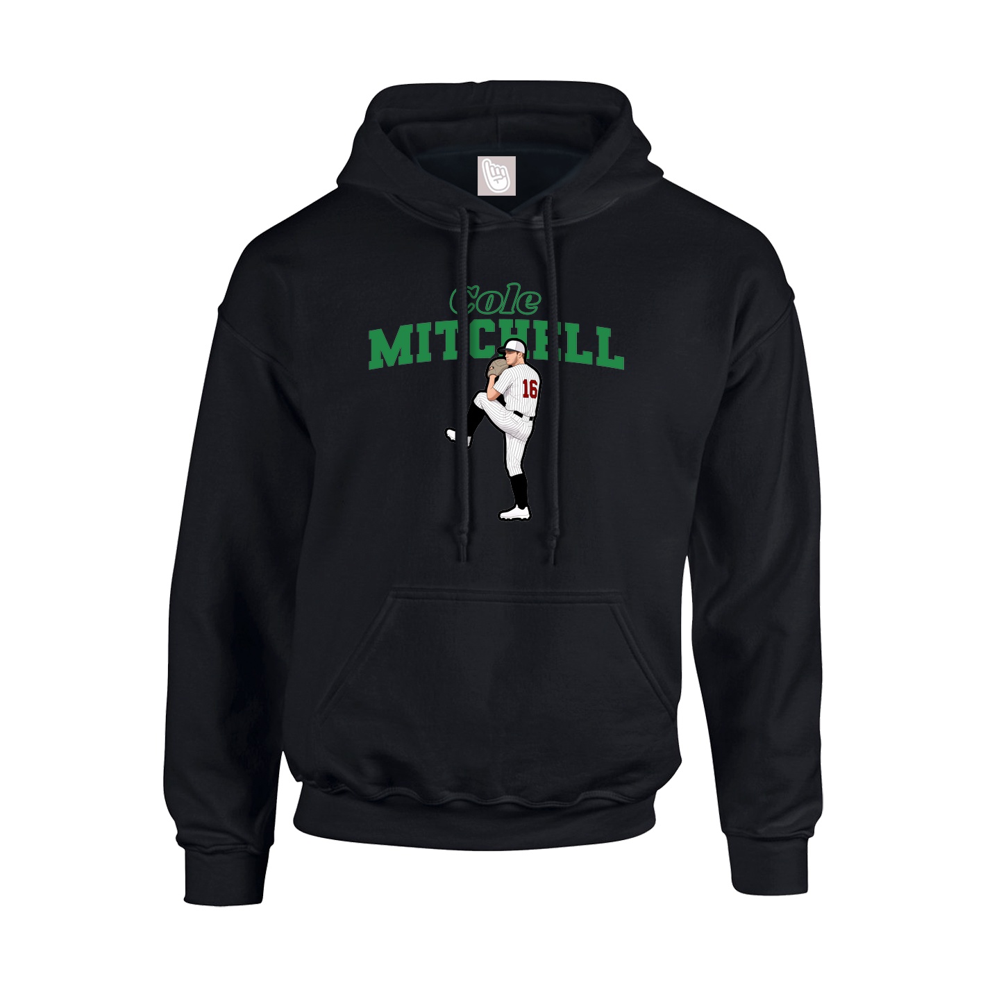 Youth Hoodie — Name Arch in Black