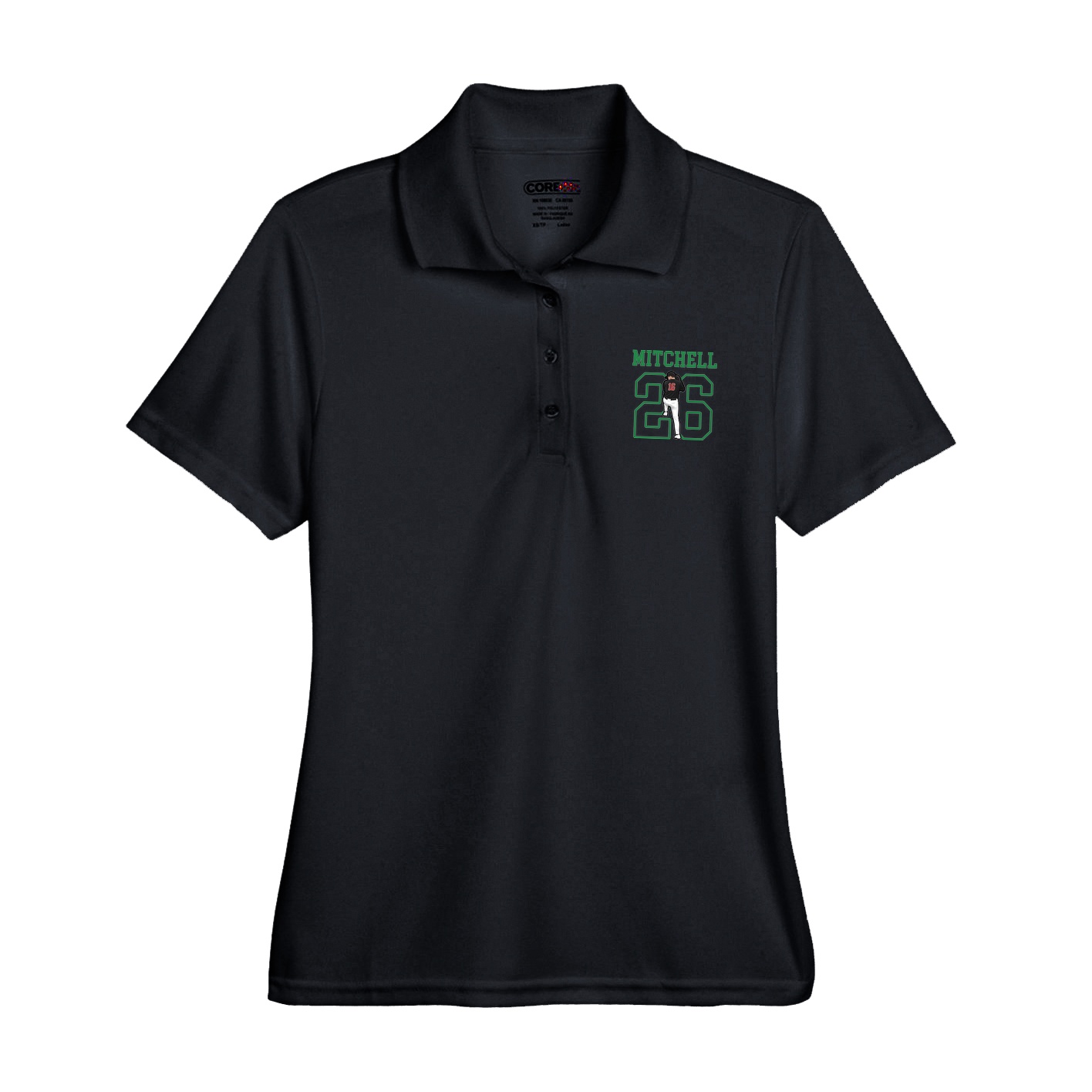 Womens Performance Polo — Shirsey in Black