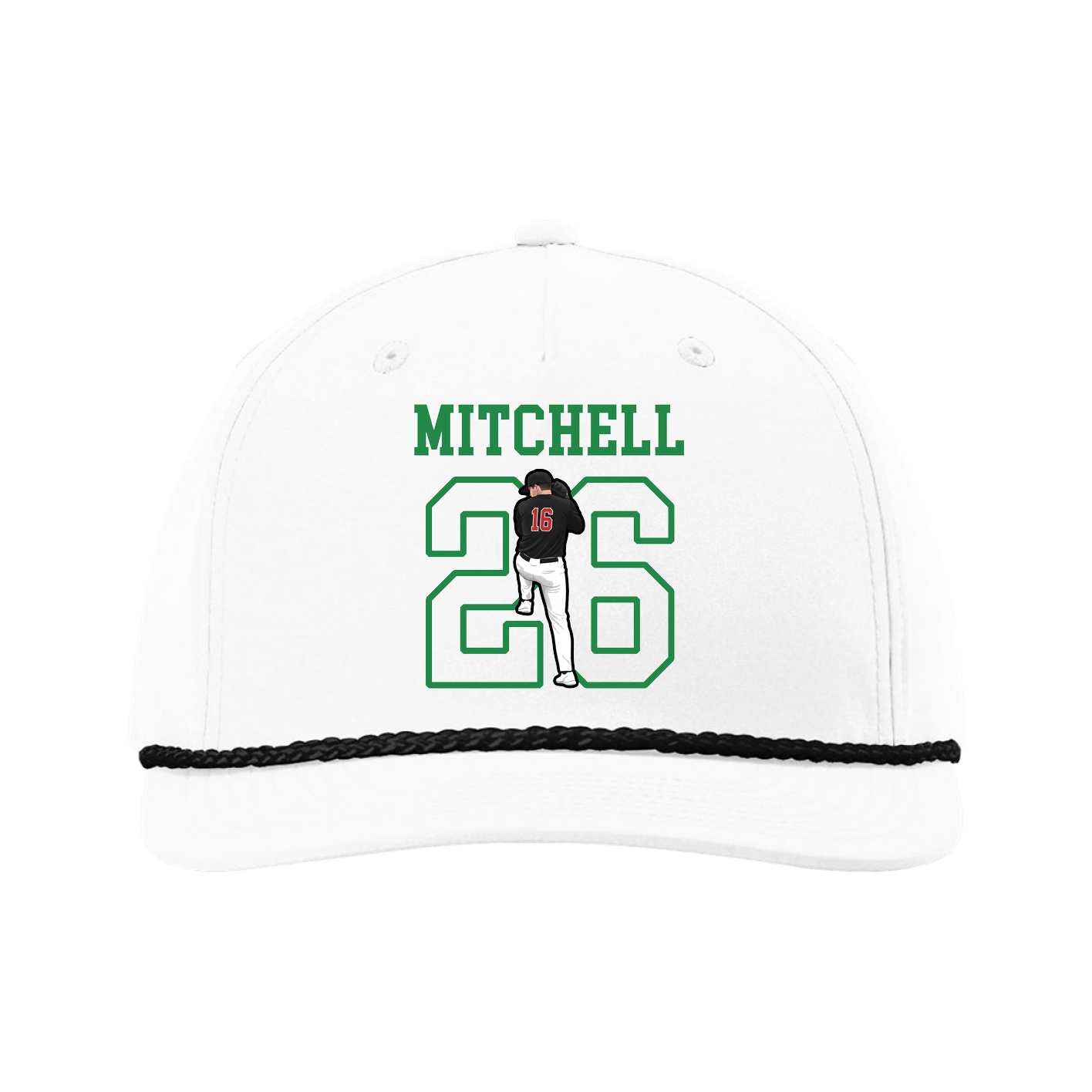 Five-Panel Classic Rope Cap — Shirsey in White