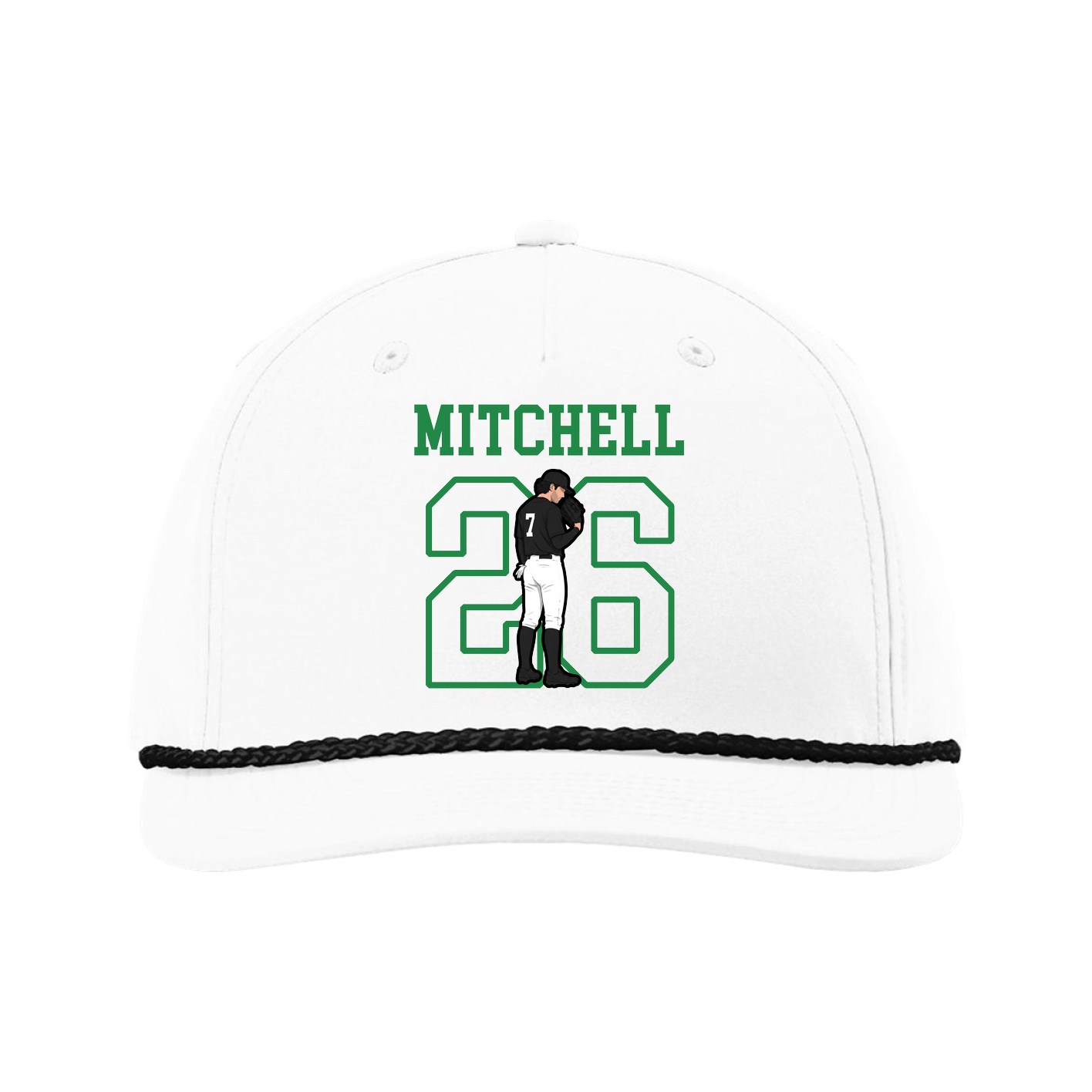 Five-Panel Classic Rope Cap — Shirsey in White