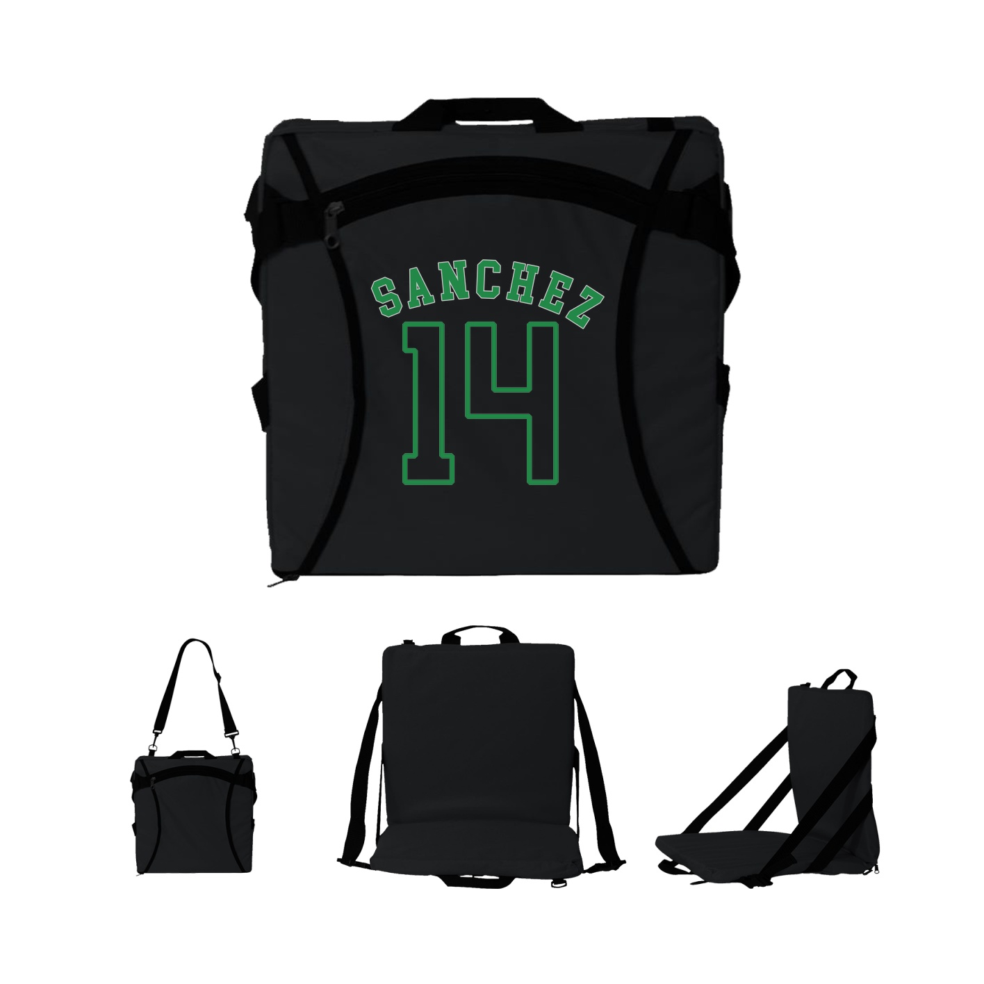Folding Stadium Seat — Shirsey Arch in Black