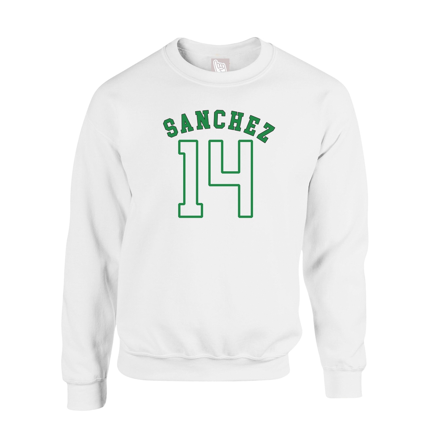 Fleece Crew — Shirsey Arch in White